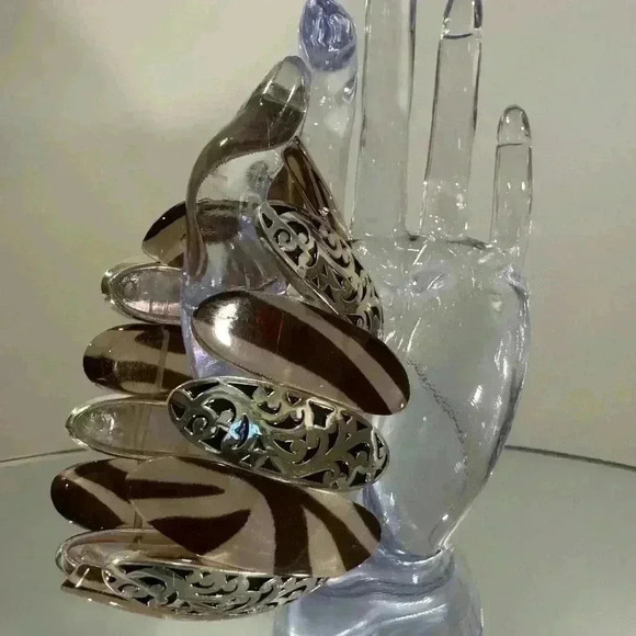 💟💎Women’s Vintage metal  & glass bracelet - Picture 4 of 12